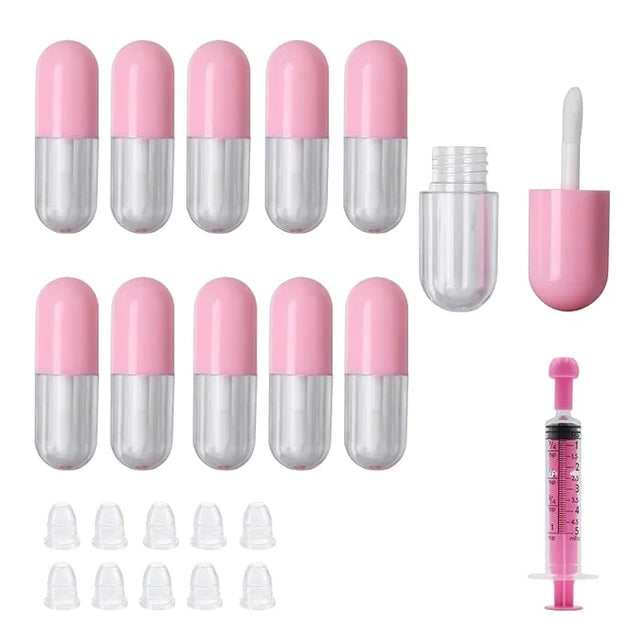 10 Pcs 2 ml Empty Lip Gloss Tubes Containers, Lip Balm Bottle with 5 ml Refillable Squeeze Tube - Product Image