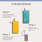 MEDIX Vitamin C Cream + Vitamin F Booster Serum Body Lotion Moisturizer 2PC Skin Care Set | Firming & Brightening Cream Di...