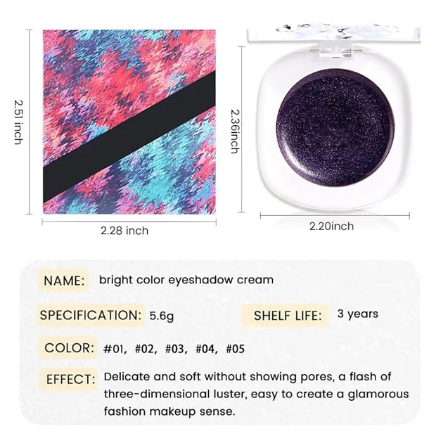 Monochrome Matte Eye Shadow Makeup Palette, Highly Pigmented Dark Purple Eyeshadow Palette, Shimmer Pressed Powder Eyeshad...