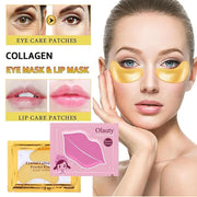 30 Pairs Lip Masks & 24K Gold Eye Masks, Crystal Collagen Eye Patches for Puffy Eyes, Gold Under Eye Mask for Puffy Eyes a...