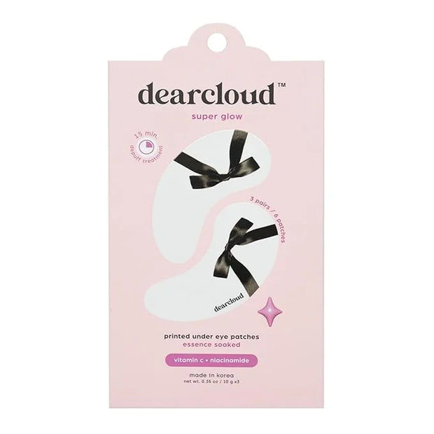 Super Glow Under Eye Patches – Niacinamide & Vitamin C – Korean Skin Care – Travel Size Toiletries (Set of 3) - Product Image