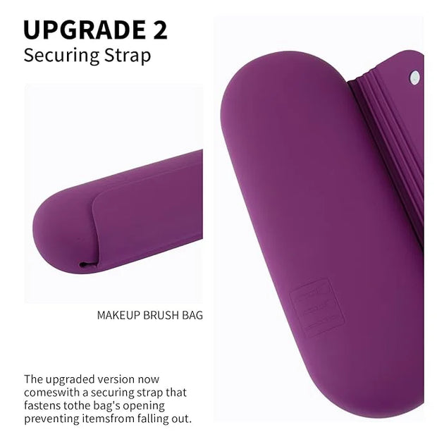 Silicone makeup brush holder travel