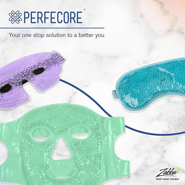 Cooling Gel Eye Mask Cold Compress for Puffy Eyes, Dark Circles, Headaches, Purple - Product Image