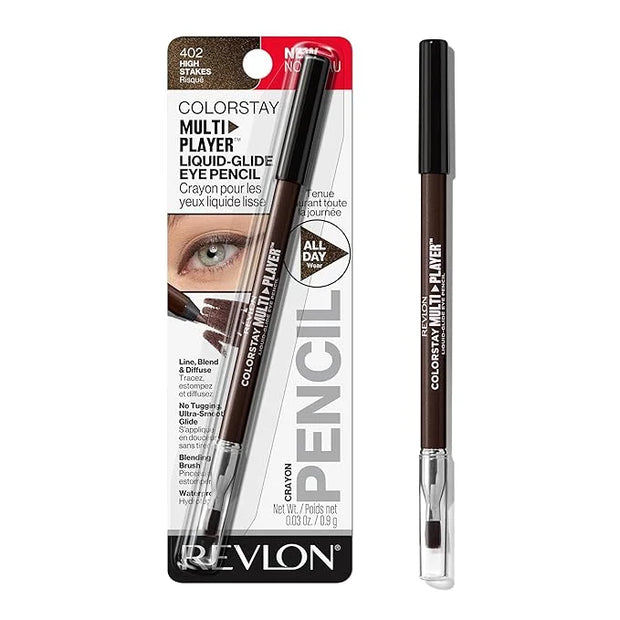 REVLON ColorStay Multiplayer Liquid-Glide Eye Pencil, Multi-Use Makeup With Blending Brush, Blends Then Sets, Creamy Textu...
