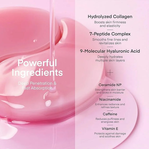 TEREZ & HONOR Peptide Collagen Under Eye Patches & Collagen Night Wrapping Peel-Off Mask - Product Image