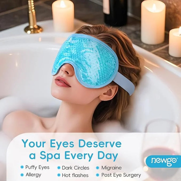 NEWGO Cooling Eye Mask for Puffy Eyes, Cold Eye Mask Eye Ice Pack for After Eyes Surgery, Tension Stress Relief, Itchy Eye...
