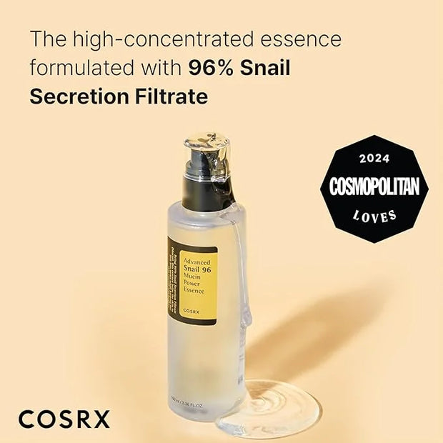 COSRX Best Seller Duo- Snail 92 Cream & Snail 96 Essence, Daily Face Gel Moisturizer and Hydrating Serum for Face with Sna...