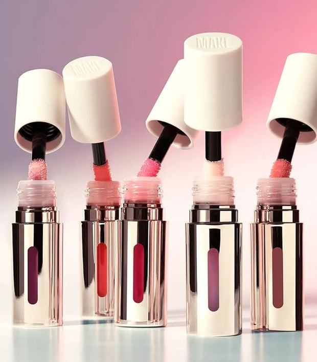 MAKE Beauty Serum Balm Hydrating Lip Oil. Vegan Moisturizing Lip Gloss with Plumping Effect. Lip Treatment Cream for Soft,...