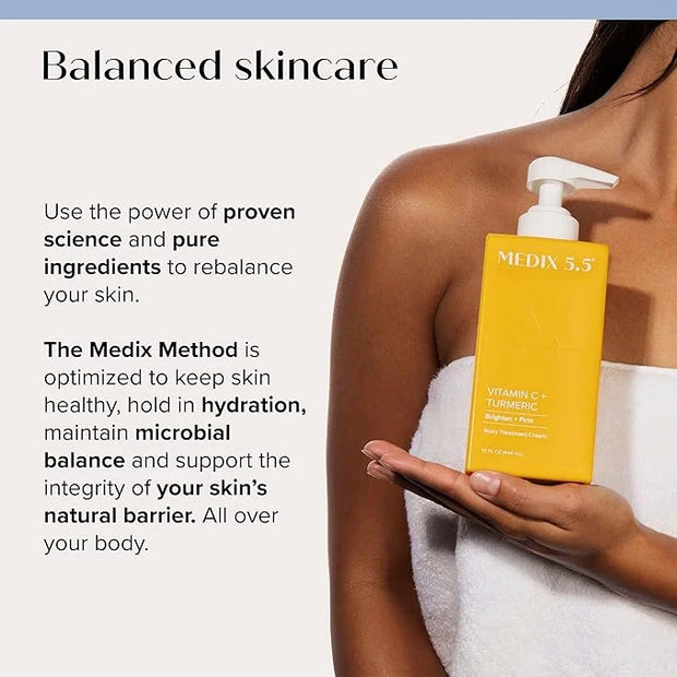 Medix 5.5 Vitamin C Lotion + Collagen Cream Anti Aging Moisturizer Skin Care Set, Collagen Lotion Targets Wrinkles, Saggin...