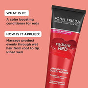 John Frieda Radiant Red, Color Boosting Conditioner, Hydrates and Enhances Red Tones with Pomegranate Extract and Vitamin ...