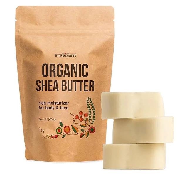 Organic Shea Butter Raw Unrefined | Pure African Shea Butter for Hair & Dry Skin | Natural Face Moisturizer | Body Butter ...