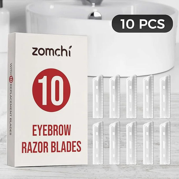 Precision Eyebrow Razor Blades - Set of 10 Replacement Blades - Product Image