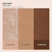 Kaja 3 Colors Eyeshadow - Beauty Bento 08 Chocolate Dahlia | Mosaic Chrome, Shimmer, Matte finish, Cruelty free, K-Beauty ...