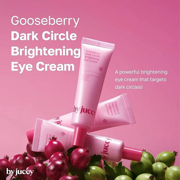 By Juccy Gooseberry Dark Circle Clarifying Eye CreamㅣFor Puffy Eye Bags, Wrinkles, Fine Lines | Vitamin C, Glutathione, Pe...