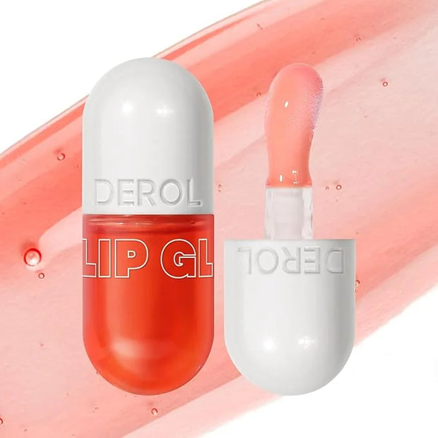 Lip Plumper Gloss High-Shine Liquid Lip Plumping Color, Long-Lasting Plumper Pout, Moisturizing, Non-Sticky With Natural G...