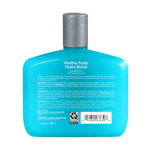 Neutrogena Moisturizing Healthy Scalp Hydro Boost Shampoo for Dry Hair and Scalp, with Hydrating Hyaluronic Acid, pH-Balan...