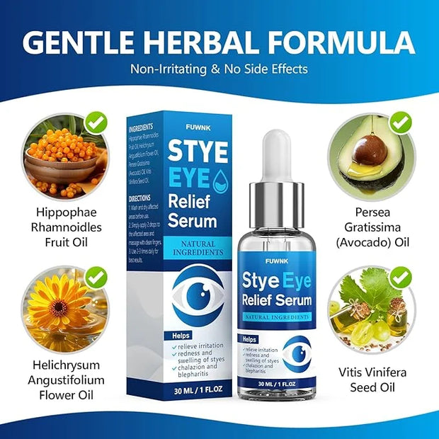 Stye Eye Treatment Serum, Eye Stye Remover for Chalazion, Blepharitis & Stye Removal, Natural Stye Eye Drops, Safe & Fast ...