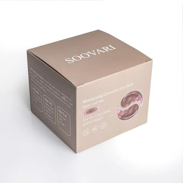 Moisturizing Carnosine Eye Mask, 60 pcs, Reduce Dark Circles, Puffy Eyes, Wrinkles, Under Eye Bags. Under Eye patches, Mad...