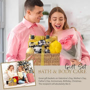 Mother's Day Gift for Mom Bath and Body Gift Basket Orchid & Jasmine Spa Gift Baskets for Women Fragrant Body Lotions, Bat...