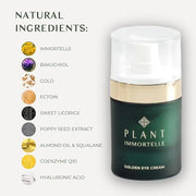 Golden Under Eye Cream - Hydrating Face Cream with Bakuchiol, Helichrysum Intensive Under Eye Renewal, Moisturizer Eye Cre...