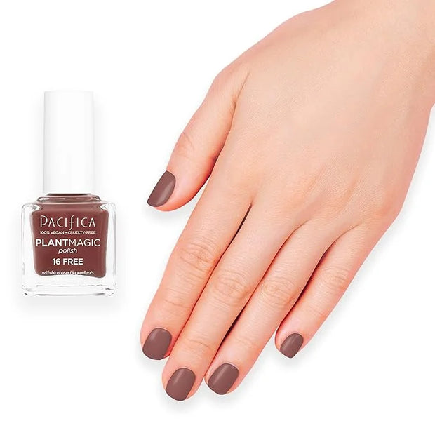 Pacifica Natural Nail Polish – Plant Magic Dark Red Nail Polish - Plant Based, Non-Toxic & Clinically Tested - Lasting Col...