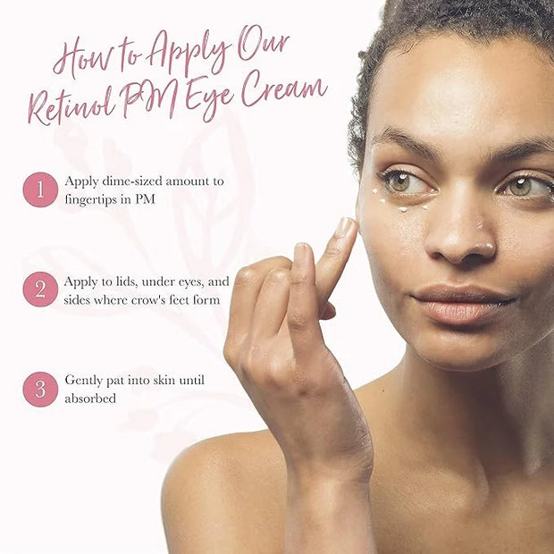 100% PURE Retinol Eye PM Cream, Anti-Aging Eye Cream for Wrinkles, Pure Retinol Cream, Wrinkle Cream Promotes Collagen (0....