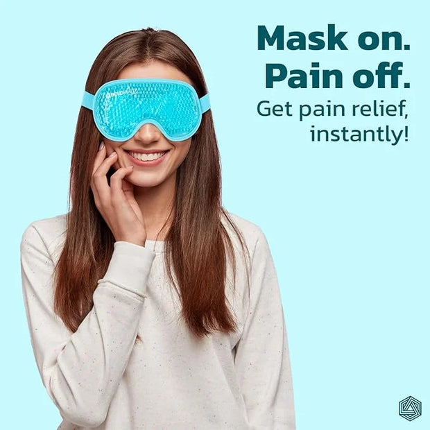 Polyester Eye Mask Cooling Gel With Beads For Dark Circles, Dry Eyes, Cooling Eyes, Redness, Eye Patches Eye Cooling Gel P...