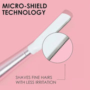 JAPONESQUE - SKINTherapy Dermaplaning Facial Razors - Two Blade Sizes with Interchangeable Handle, Eyebrow Razor, Ultra Sh...