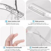 Dermaplaning Tool Set – Facial Razor for Women & Men with Eyebrow Trimmer – Exfoliating Facial Shaver for Peach Fuzz Remov...