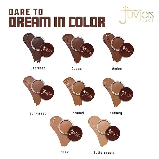 Juvia's Place Bronzed Cream Bronzer - Amber - Smooth Cream Bronzer Pot for Sun-Kissed Glow & Warmth, Buildable & Blendable...