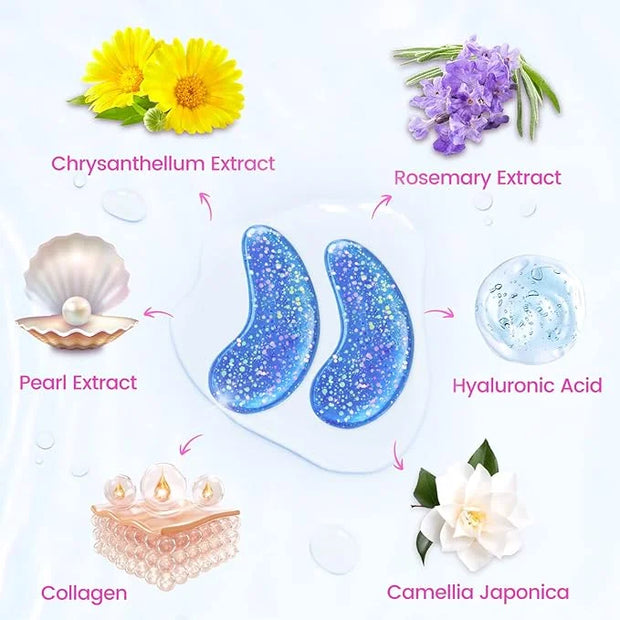 Under Eye Patches (24 Pairs) - Eye Gel Pads for Wrinkles, Puffy Eyes, Dark Circles, Eye Bags, Natural Collagen Eye Gels Pa...