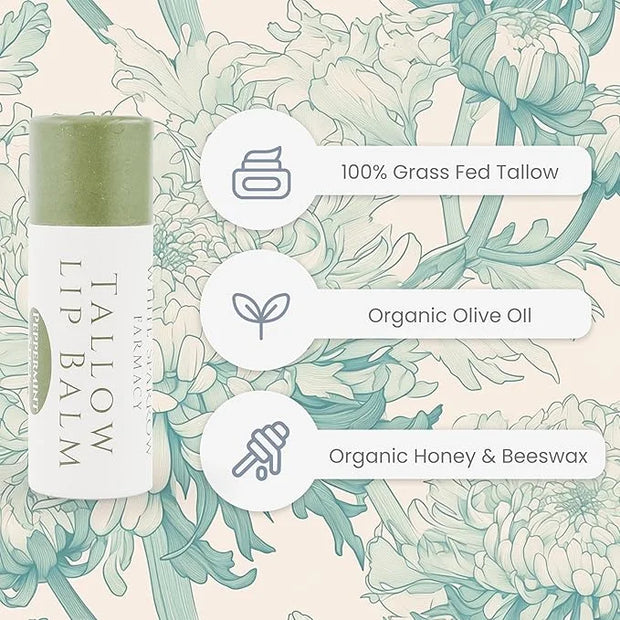 Organic Tallow Lip Balm (Peppermint) from