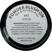 Lotus Pink Light Baby Pink Blush Pressed Cheek Color Powder, Talc & Paraben Free, 4 Grams, No Animal Testing & Cruelty Fre...