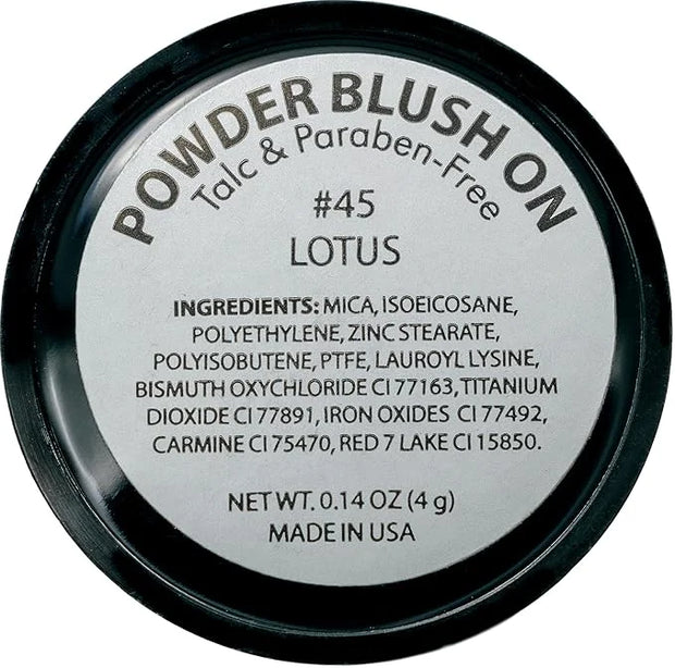 Lotus Pink Light Baby Pink Blush Pressed Cheek Color Powder, Talc & Paraben Free, 4 Grams, No Animal Testing & Cruelty Fre...