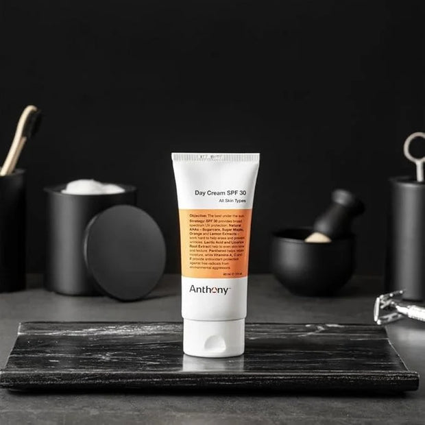 Anthony Day Cream SPF 30, 3 Fl Oz, Contains Squalane, Glycerin, Soy and Vitamin E, Hydrates, Nourishes, and Sunscreen Prov...