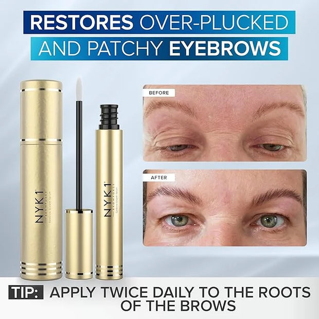 NYK1 CONCENTRATED Eyebrow Growth Serum For Thicker Brows (XL - 8ml) BrowForce Eyebrow Serum To Grow Brows Fuller Thicker N...