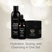 Golden Grooming Co. Everyday Beard Bundle – Complete Beard Care Set | Includes Beard Oil, Balm & Shampoo (XL, Toasted Vani...