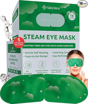 Steam Eye Mask for Dry Eyes with 5 Eyelid Cleansing Wipes, Self Heating Eye Compress for Dry Eyes, Soothe and Relax with 4...