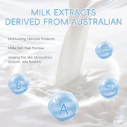 Milk Skin Care Kit, 8Pcs Moisturizing Face Care Set, Deep Clean, Nourish Skin, Facial Skin Care Sets with Cleanser, Exfoli...