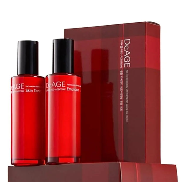 CHARMZONE DeAge Red Addition (New Version) Korean Skincare Set – Anti-Aging Toner & Emulsion Duo (100ml / 3.38 fl.oz Each)...