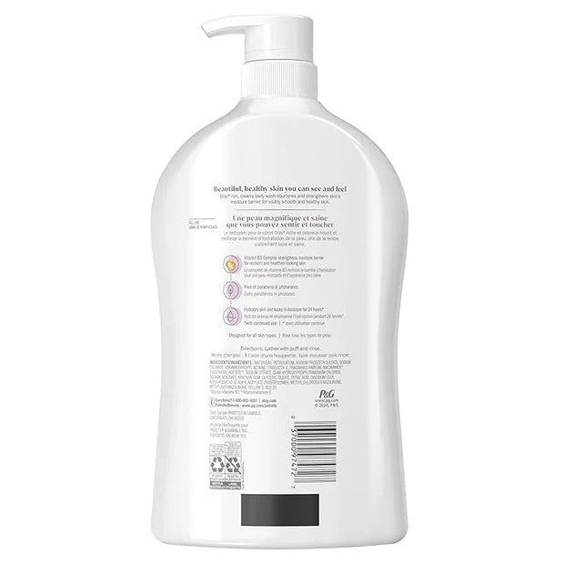 Olay Body Wash for Women, Age Defying with Vitamin E, 24hr Moisturizing, Hydrating & Refreshing, B3 Vitamin Complex, Free ...