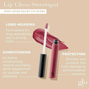 Glo Skin Beauty Lip Gloss in Sweetspot - Semi-Sheer Deep Watermelon - 20 Shades - Non-Sticky - Cruelty Free - Product Image