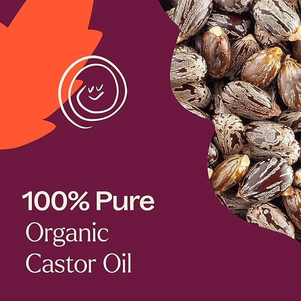 Plant Therapy Organic Castor Oil Roll On 30 mL (1 oz) Convenient Mess-Free Body Oil Roll-on for Easy Application, Cold-Pre...