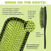 Conair The Knot Doctor for Premium Pro Detangling Brush for Wet or Dry Hair with Green Storage Case, Black - Product Image