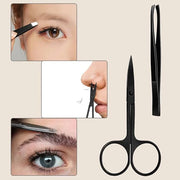 KINGMAS 9 in 1 Eyebrow Kit, Face Razors, Facial Trimmer Shaver, Eyelash Comb, Angled Brush, Grooming Scissors, Tweezers fo...