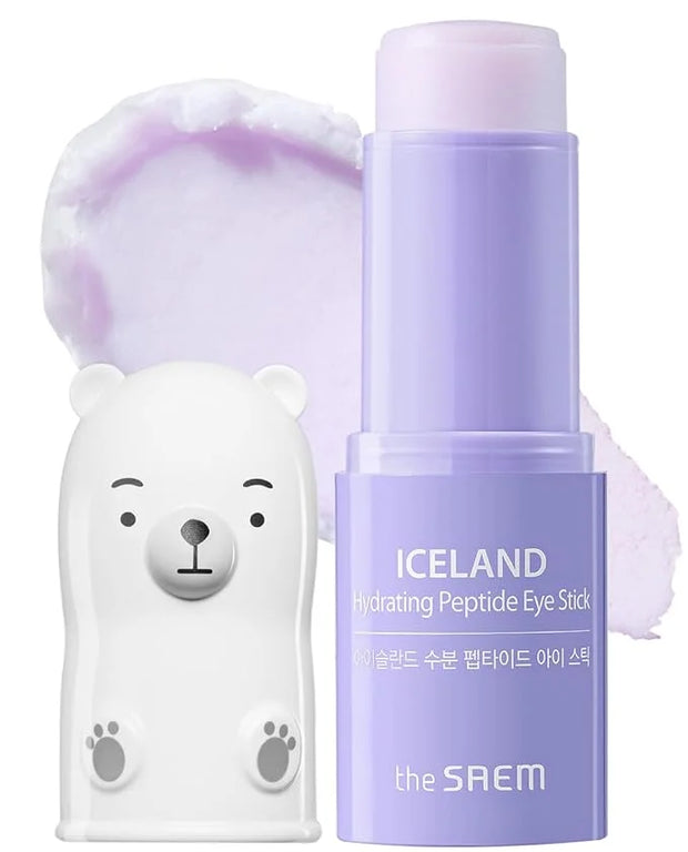 THESAEM Iceland Hydrating Peptide Eye Stick 0.24oz - Elasticity, Cooling, Moisturizing Eye Balm for Loose Skin – Under Eye...