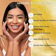 CCbeauty 24K Gold Under Eye Patches for Puffy Eyes, Dark Circles and Puffiness, Collagen Hydrating Mask Skincare, Gel Pads...