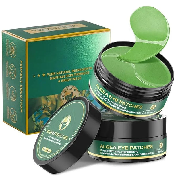 120 Pcs Chlorella Eye Patches,Collagen Under Eye Mask for Puffy Eyes & Dark Circles, Combat Fine Lines and Wrinkles,Non-Ir...