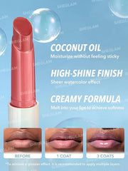 SHEGLAM PoutPerfect Moisturizing Solid Lip Gloss Non Sticky Lipstick with Coconut Oil - Makin' Me Blush - Product Image