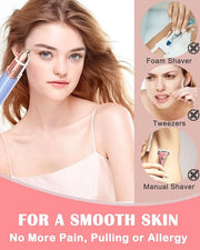 Facial Hair Remover and Eyebrow Trimmer - 2 in 1 Facial Hair Removal Epilators for Women - Rechargeable Travel Face Hair R...